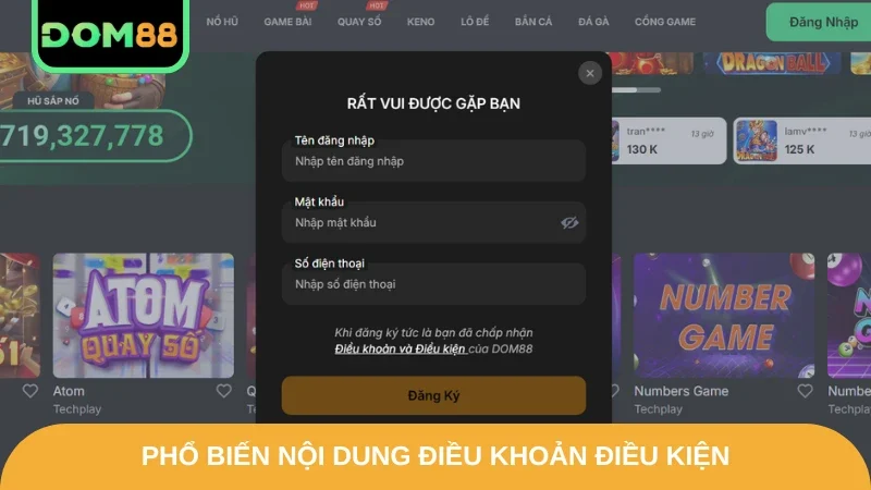 Phổ biến nội dung điều khoản điều kiện