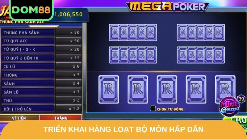 Triển khai hàng loạt bộ môn hấp dẫn