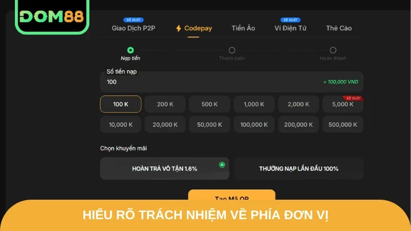 Hiểu rõ trách nhiệm về phía đơn vị