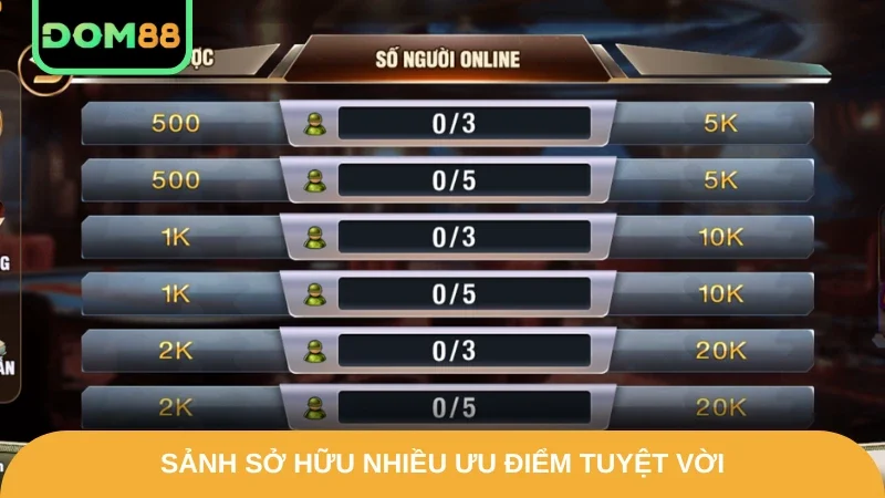 Sảnh sở hữu nhiều ưu điểm tuyệt vời